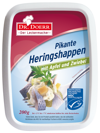 Dr. Doerr Pikante Heringshappen mit Apfel und Zwiebel - Produktabbildung